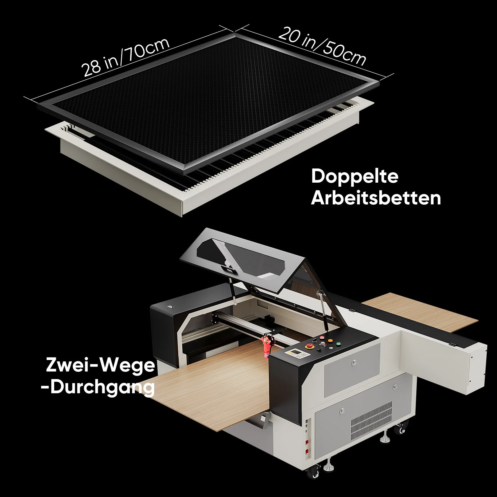Monport 100W CO2 Laser Graviermaschine & Cutter (500x700mm) mit Autofokus - Image 20