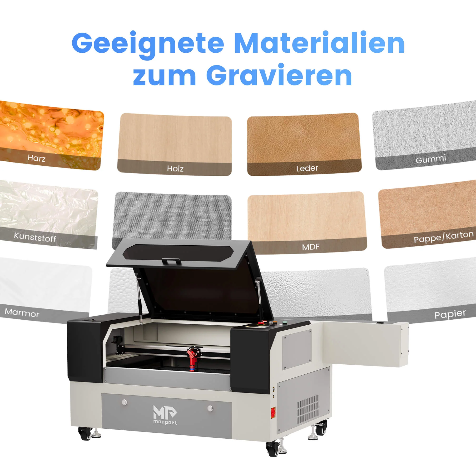 Monport 100W CO2 Laser Graviermaschine & Cutter (500x700mm) mit Autofokus - Image 6