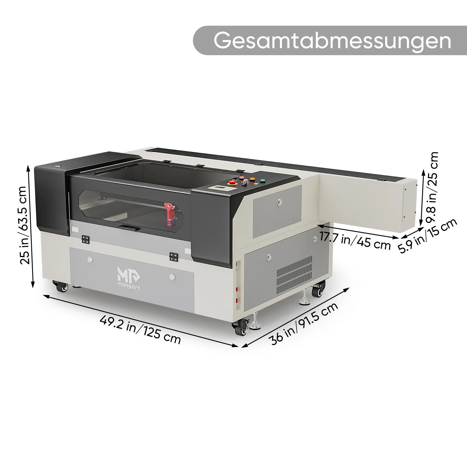 Monport 100W CO2 Laser Graviermaschine & Cutter (500x700mm) mit Autofokus - Image 8