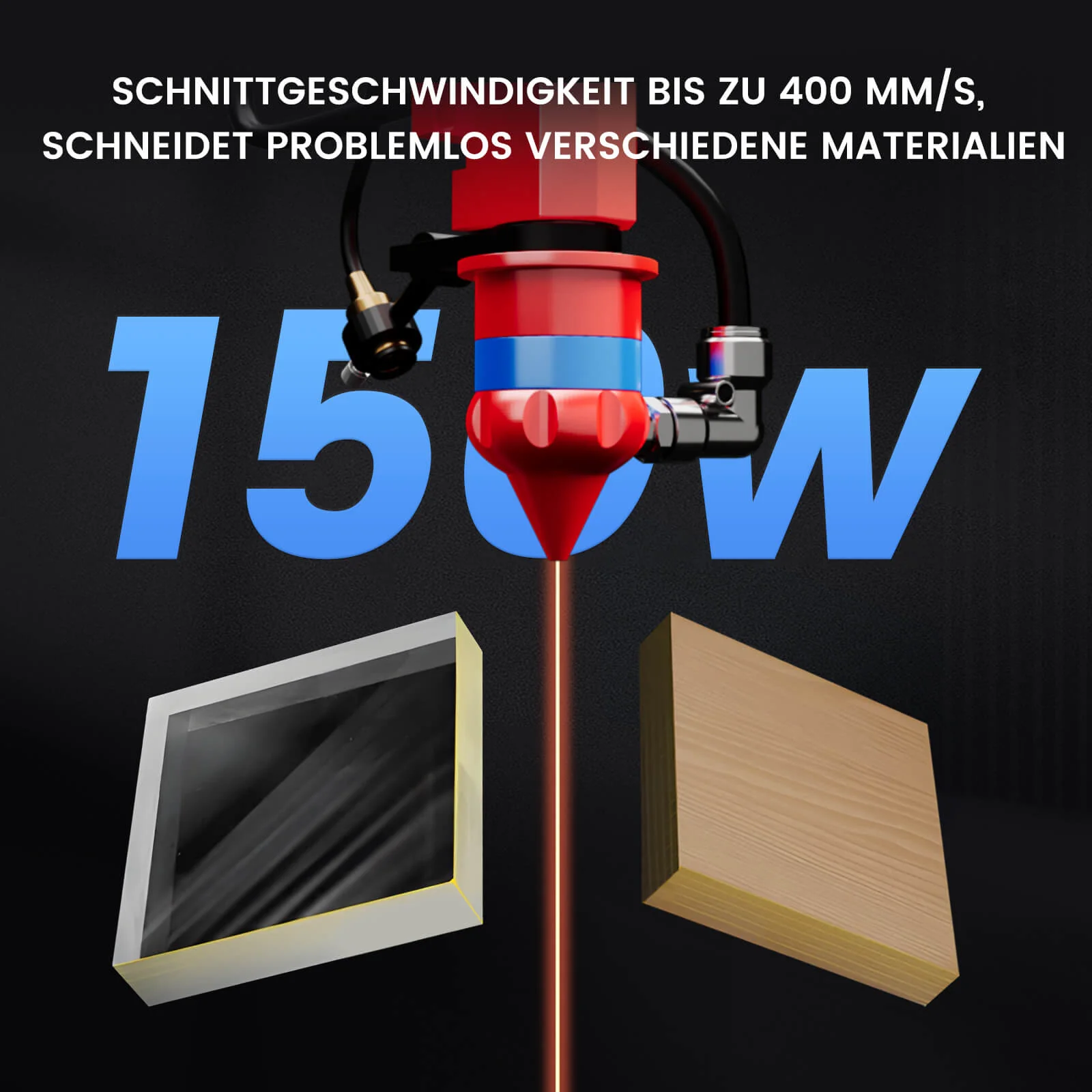 Monport 150W CO2 Eingebaut Wasserkühlsystem Laser Graviermaschine & Cutter mit (1600x 1000mm) Gravurfläche - Image 4
