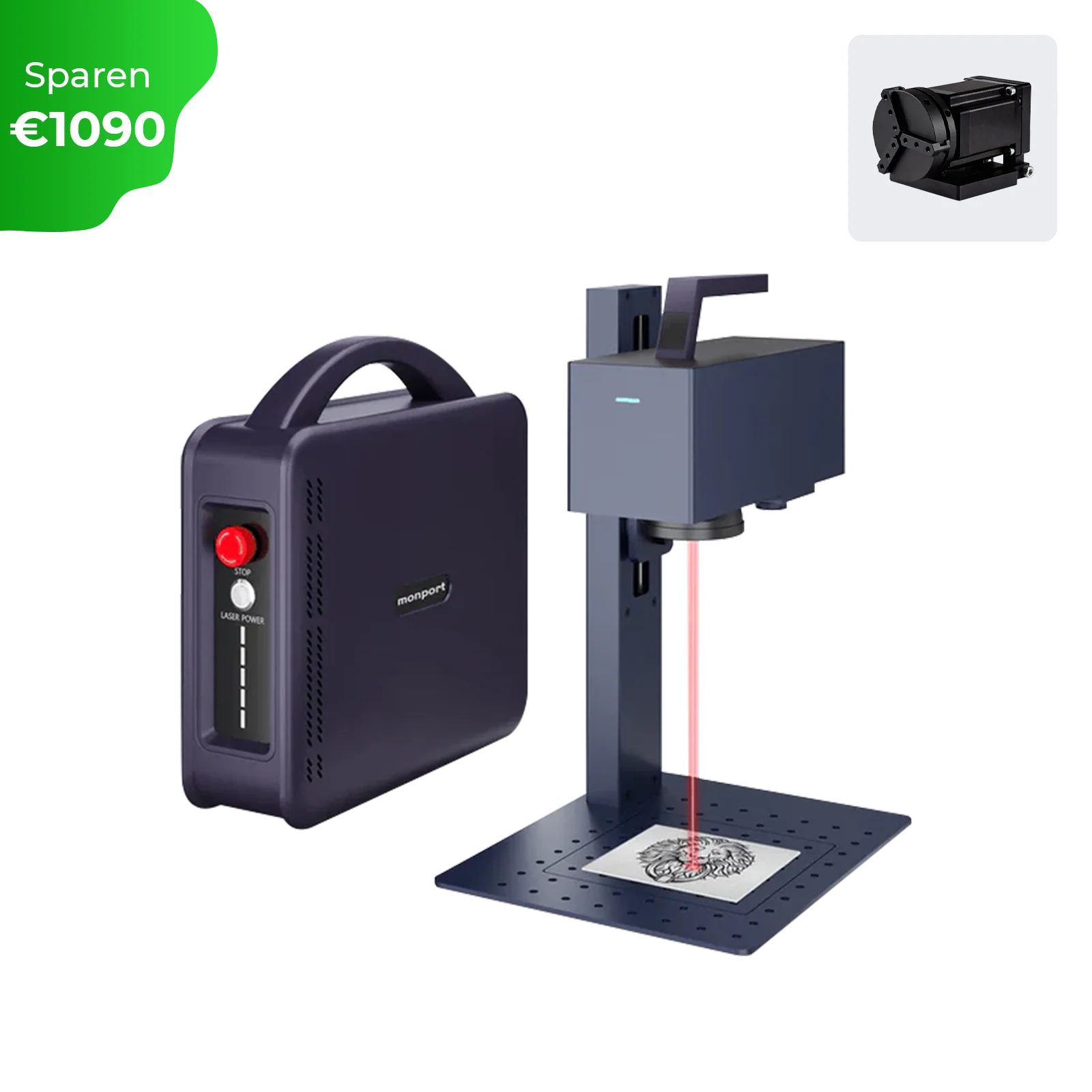 Monport 20W tragbarer Mini-Faser-Lasergravierer für farbige Metallbeschriftung - Image 14