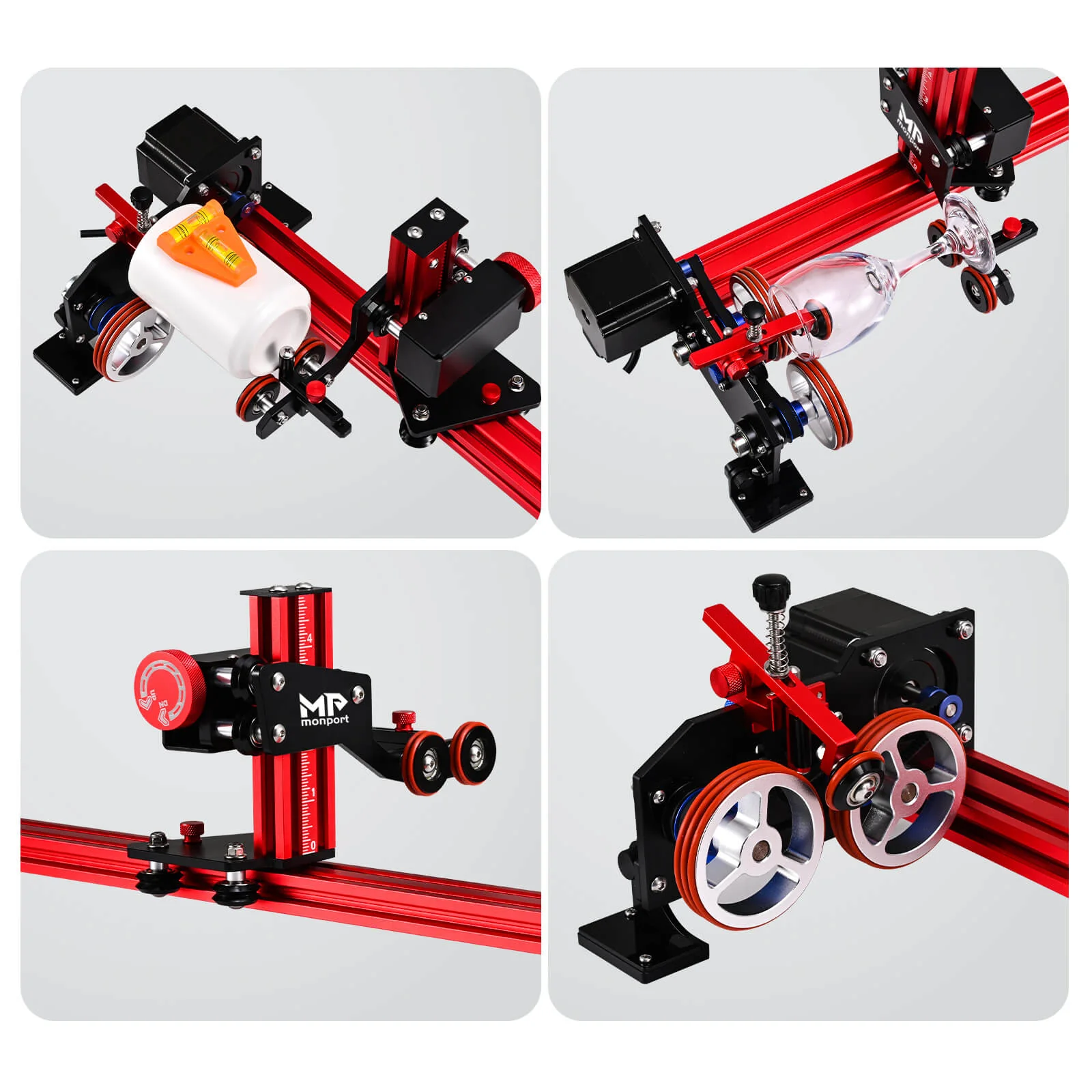 Monport 4-Rad-Hubdrehachse mit 360°-Drehung für 60 W ~ 150 W CO2-Lasergravierer - Image 3