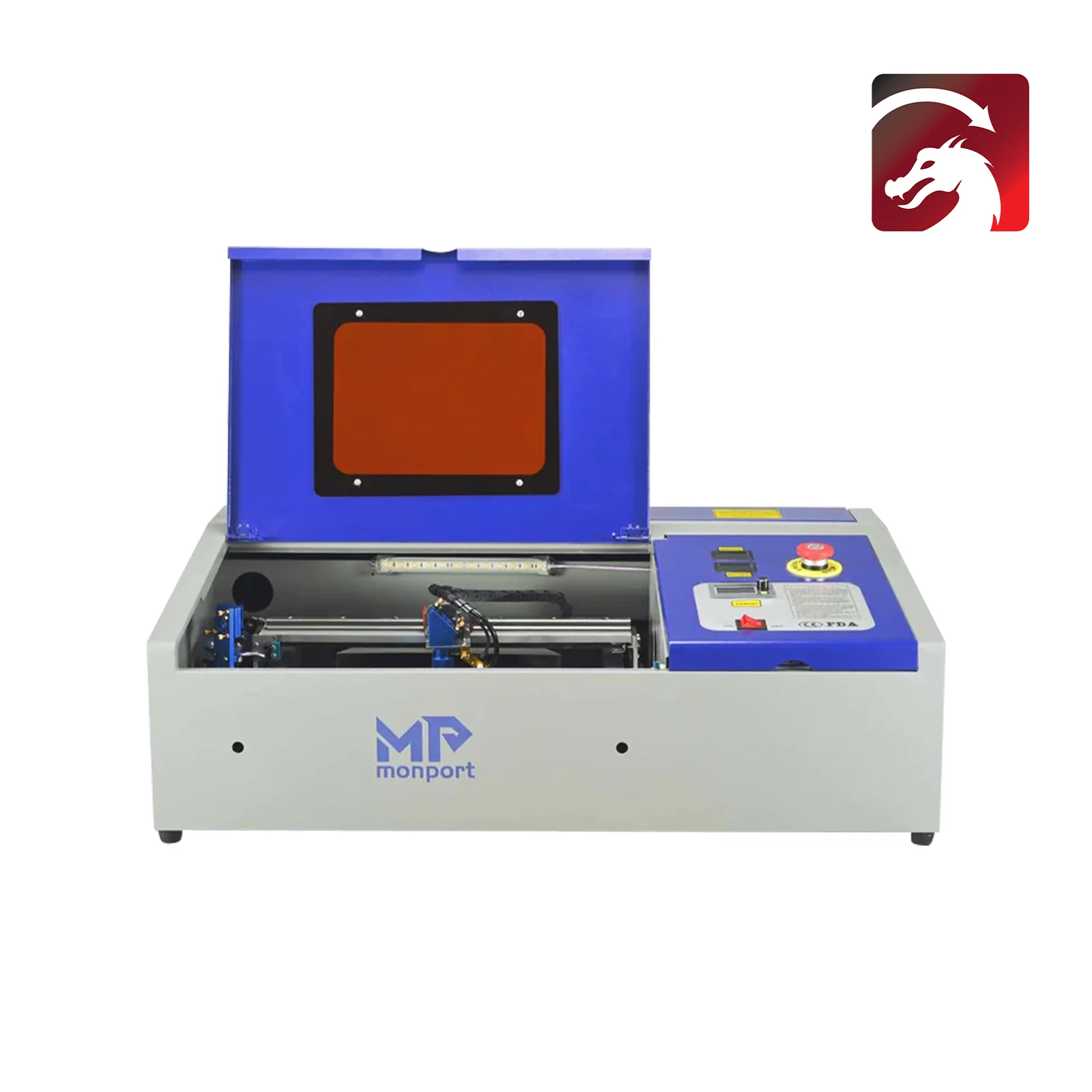 Monport 40W Pro Lightburn-unterstützter (12" X 8") CO2-Lasergravierer & -Schneider mit Luftunterstützung - Image 12