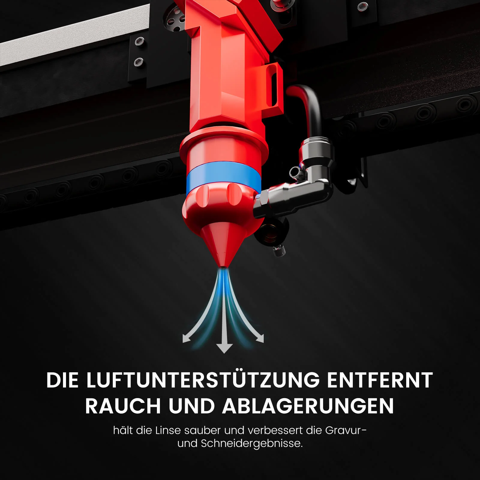 Monport 60W CO2 Laser Graviermaschine & Cutter (600 x 400mm) Gravurfläche mit Autofokus - Image 4