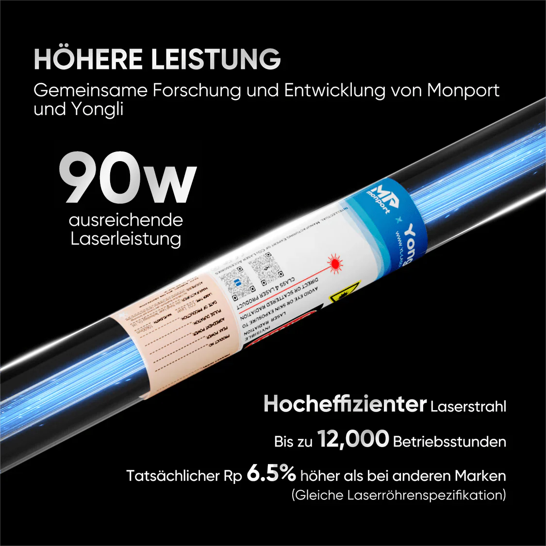 Monport 90W CO2 Eingebaut Wasserkühlsystem Laser Graviermaschine & Cutter mit (900 x 600mm) Gravurfläche - Image 14
