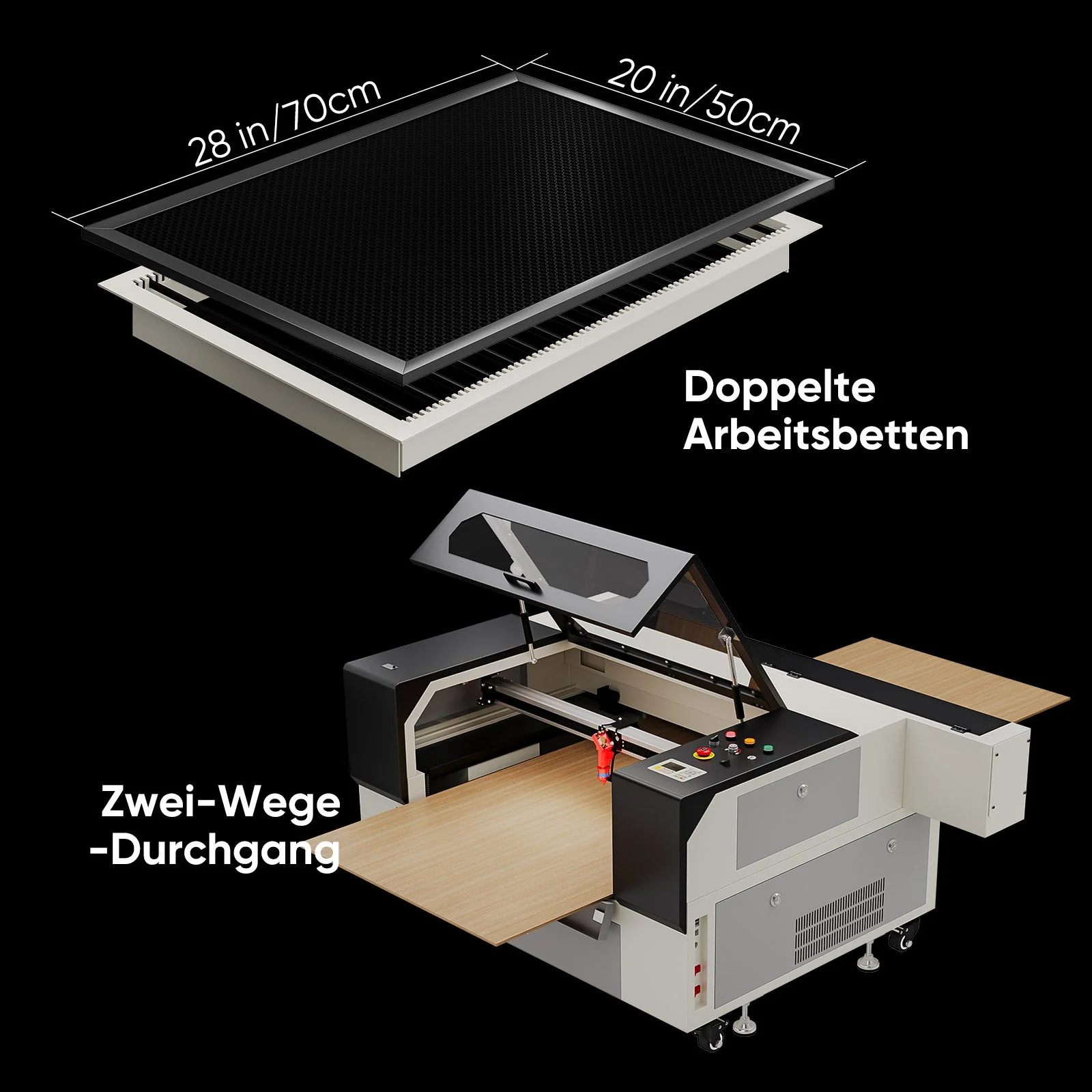 Monport 90W CO2 Laser Graviermaschine & Cutter (500x700mm) mit Autofokus - Image 17