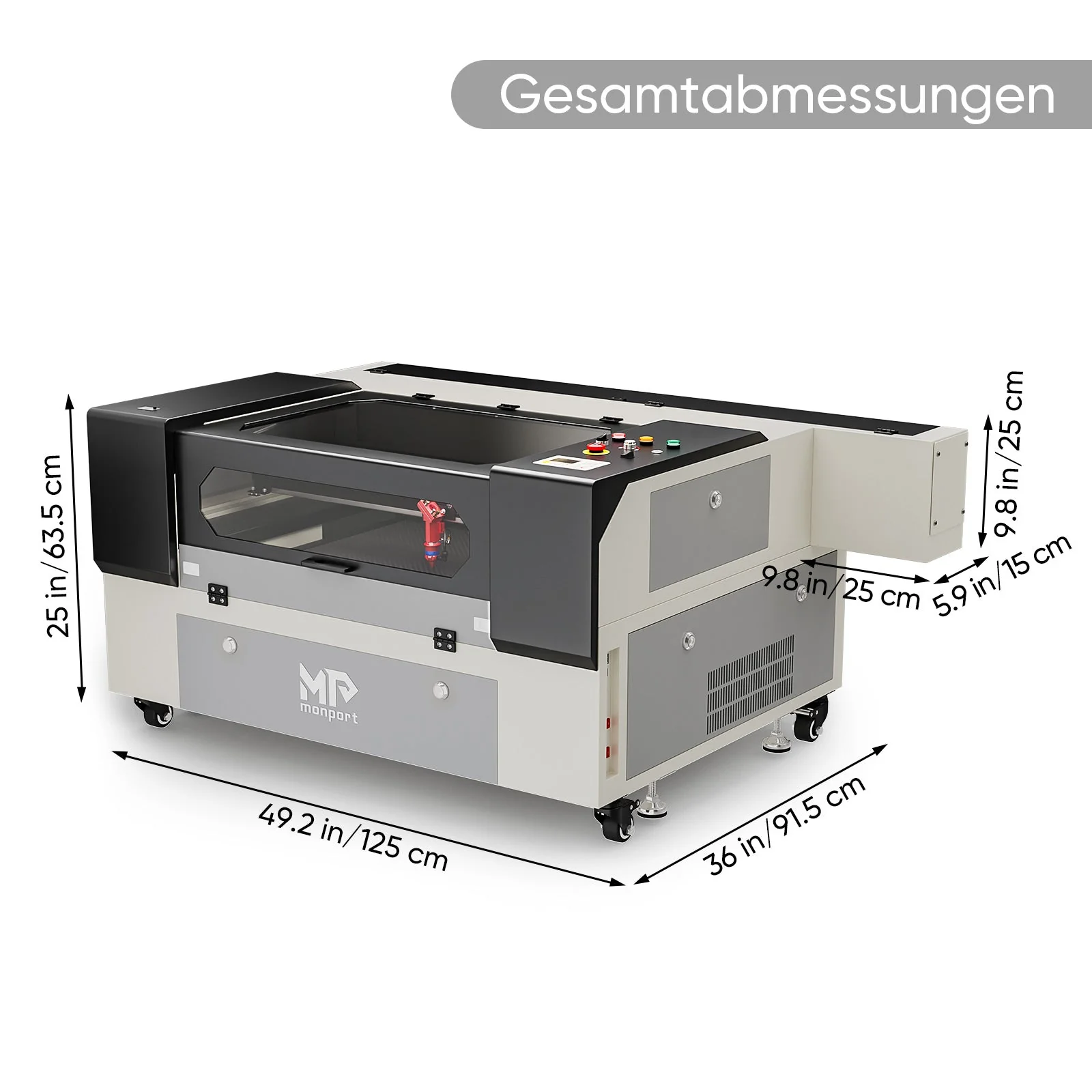 Monport 90W CO2 Laser Graviermaschine & Cutter (500x700mm) mit Autofokus - Image 7
