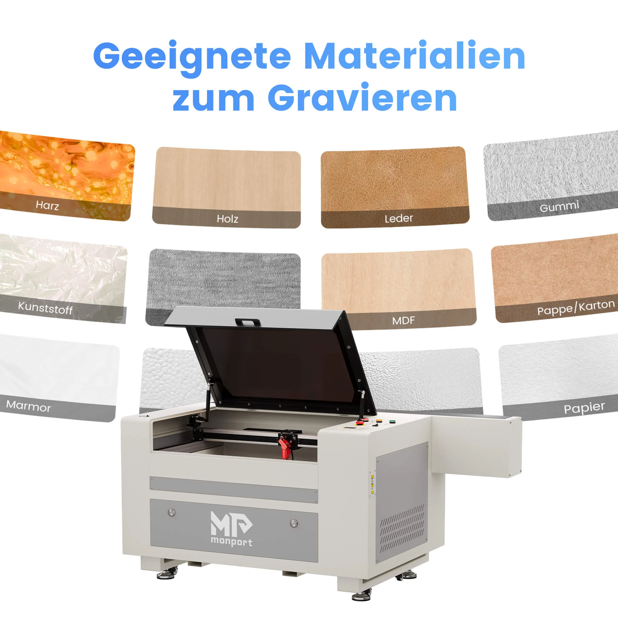 Monport 90W CO2 Laser Graviermaschine & Cutter (500x700mm) mit Autofokus - Image 8