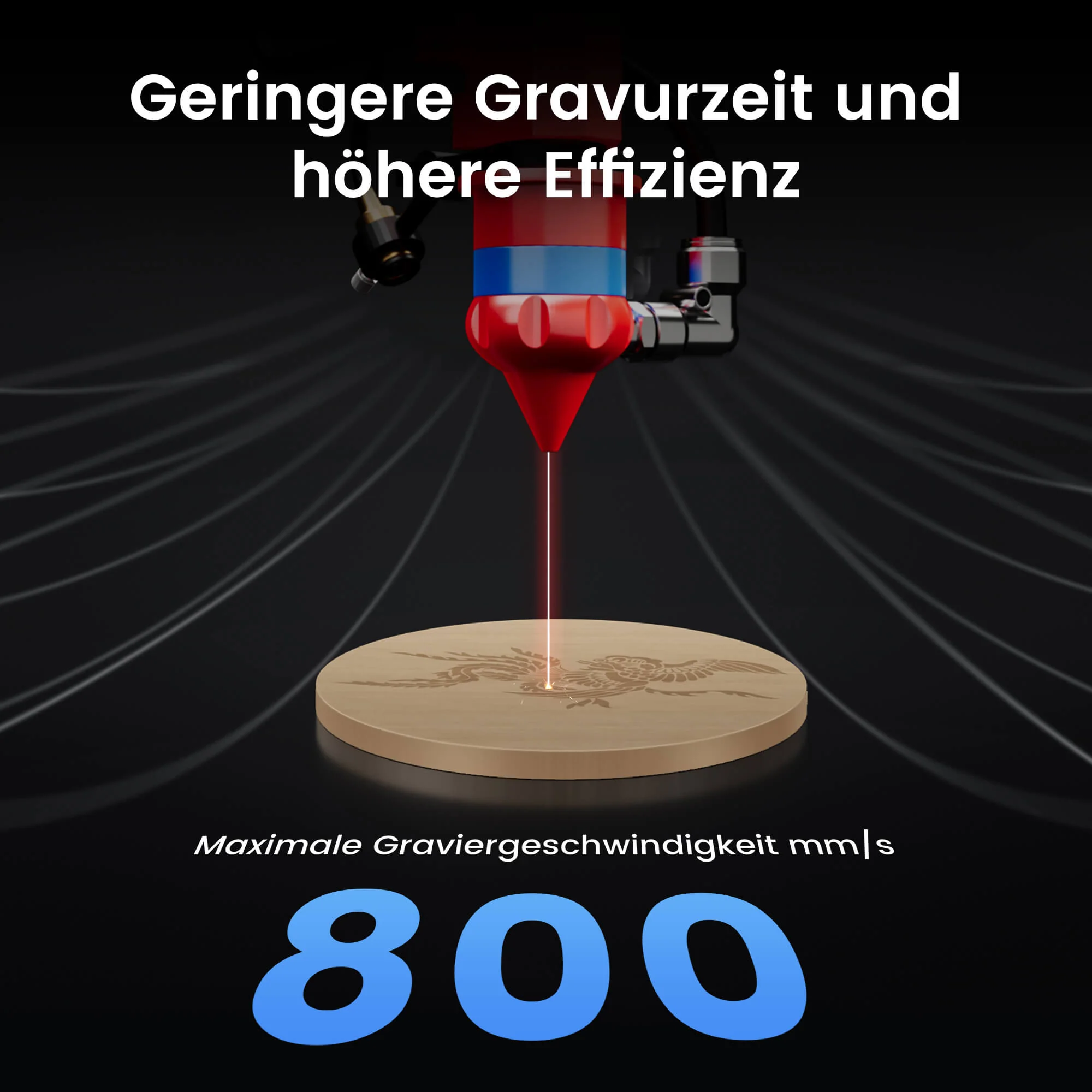 Monport 100W CO2 Laser Graviermaschine & Cutter (500x700mm) mit Autofokus - Image 4