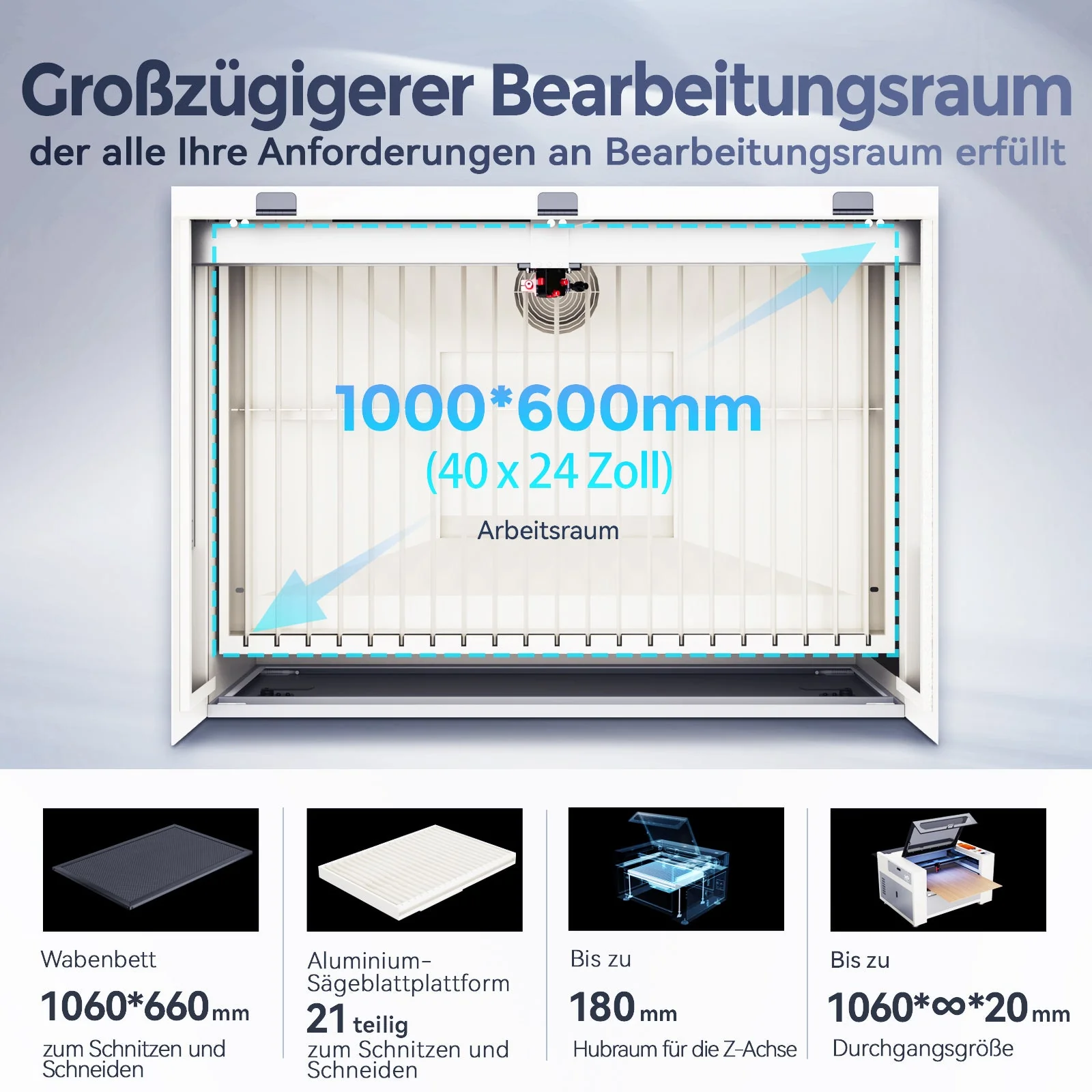 Monport Effi 10S verbesserte Version 100W CO2-Lasergravurmaschine und Schneidemaschine mit Autofokus-Funktion und integrierter Wasserkühler - Image 12