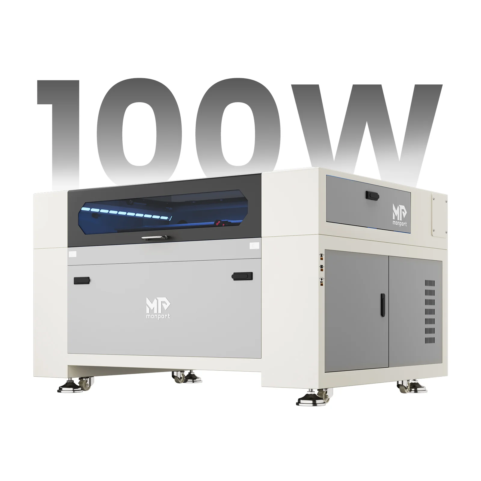 Monport Effi 10S verbesserte Version 100W CO2-Lasergravurmaschine und Schneidemaschine mit Autofokus-Funktion und integrierter Wasserkühler - Image 2