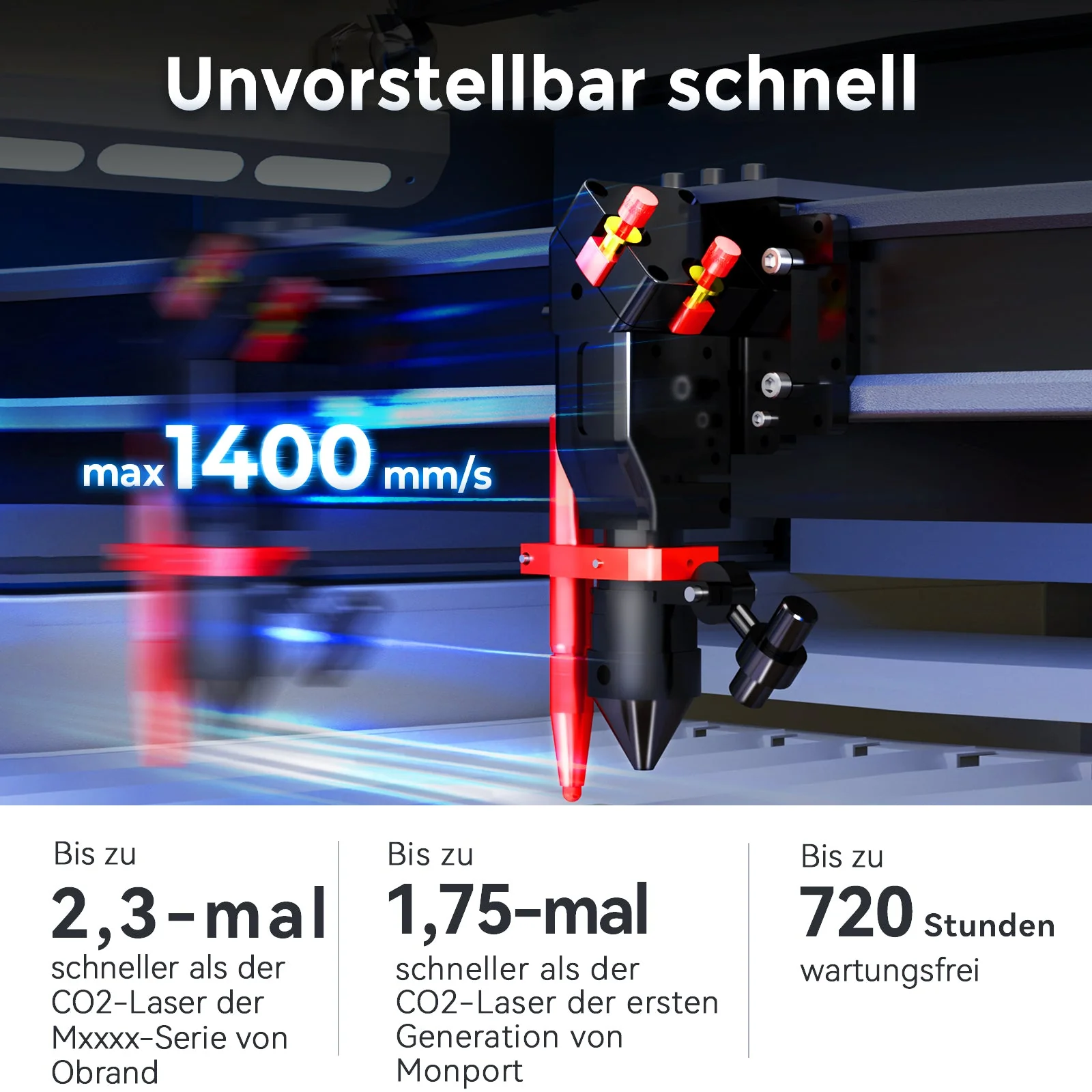 Monport Effi 16S verbesserte Version 150W CO2-Lasergravurmaschine und Schneidemaschine mit Autofokus-Funktion und integrierter Wasserkühler - Image 3