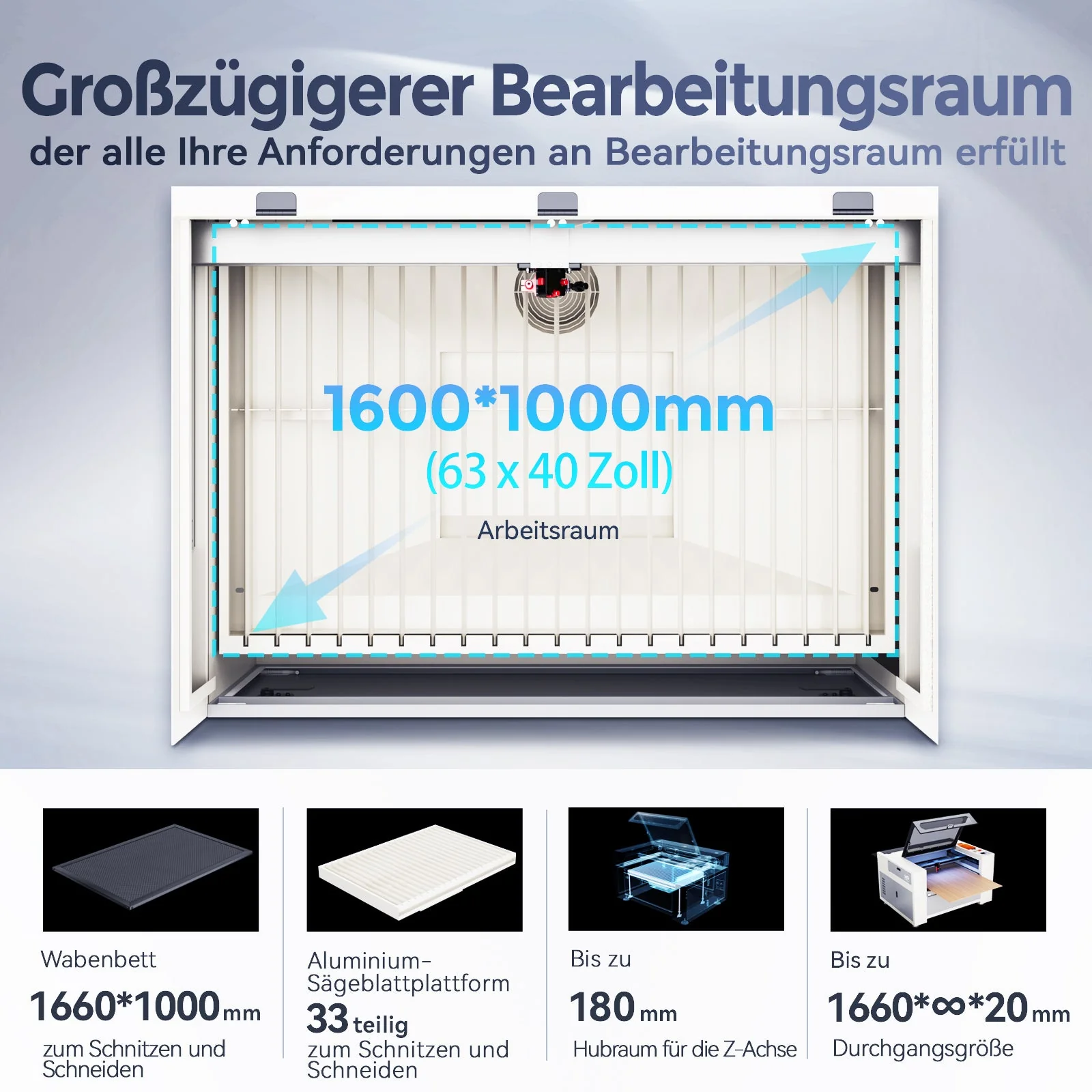 Monport Effi 16S verbesserte Version 150W CO2-Lasergravurmaschine und Schneidemaschine mit Autofokus-Funktion und integrierter Wasserkühler - Image 7