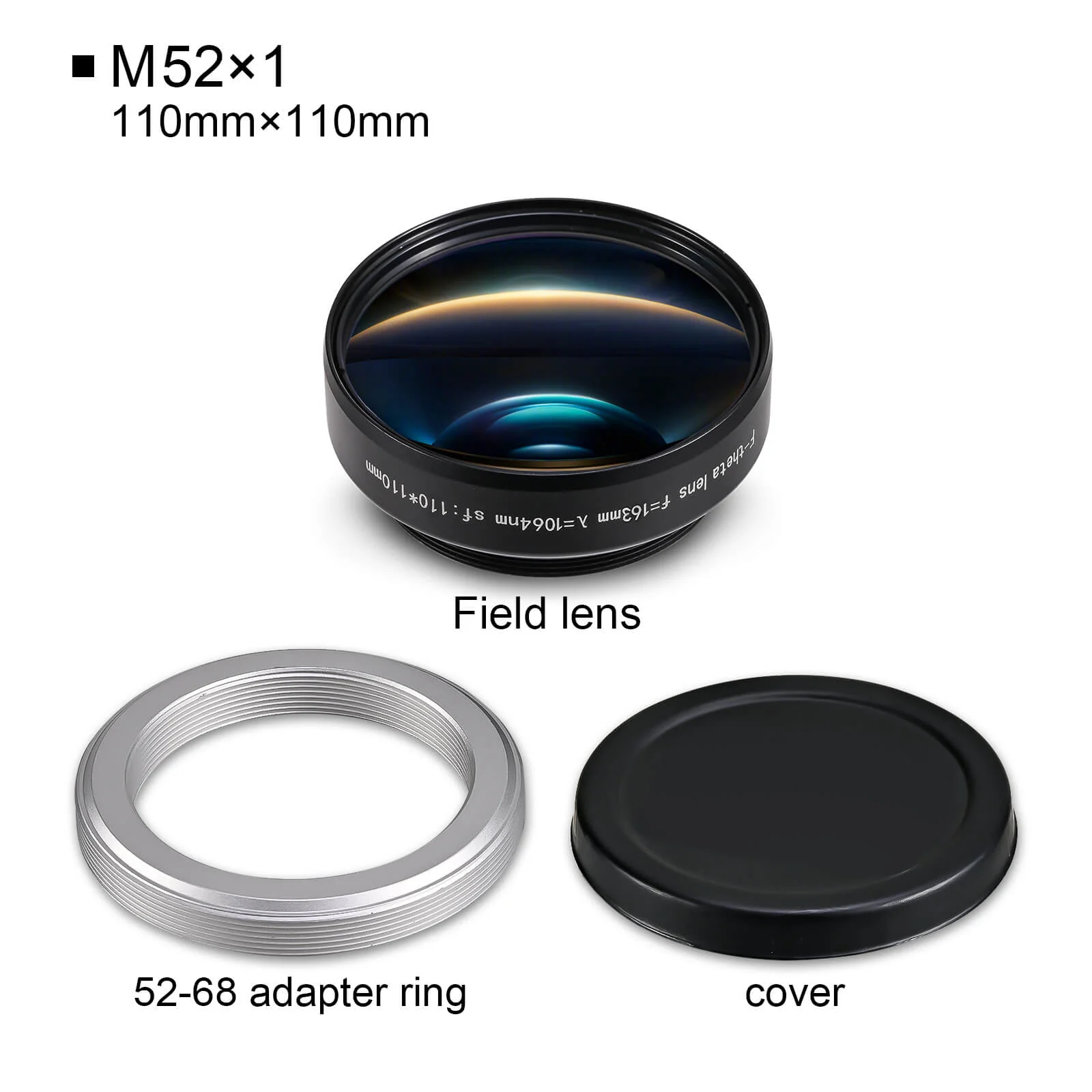Monport F-theta M52 110 mm * 110 mm optisches Ersatz-Scanobjektiv für Faserlasergravierer - Image 6