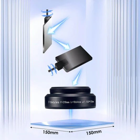 Monport F-theta M52 150mm*150mm Ersatzobjektiv für Faserlasergravierer - Image 6
