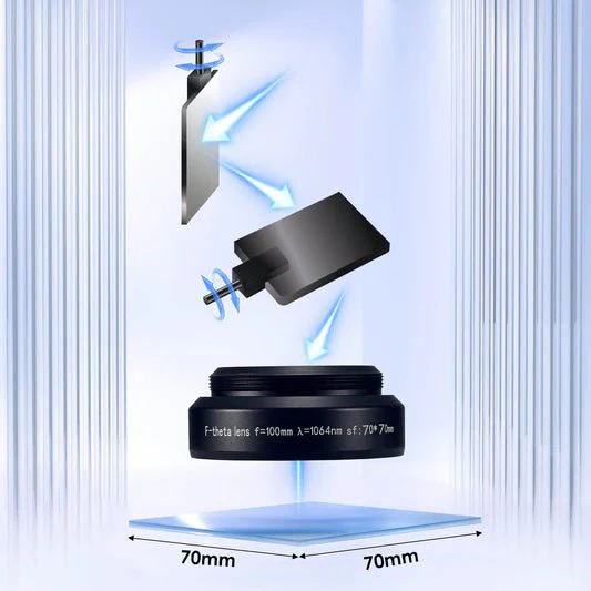 Monport F-theta M52 70mm*70mm Ersatzobjektiv für Faserlasergravierer - Image 6