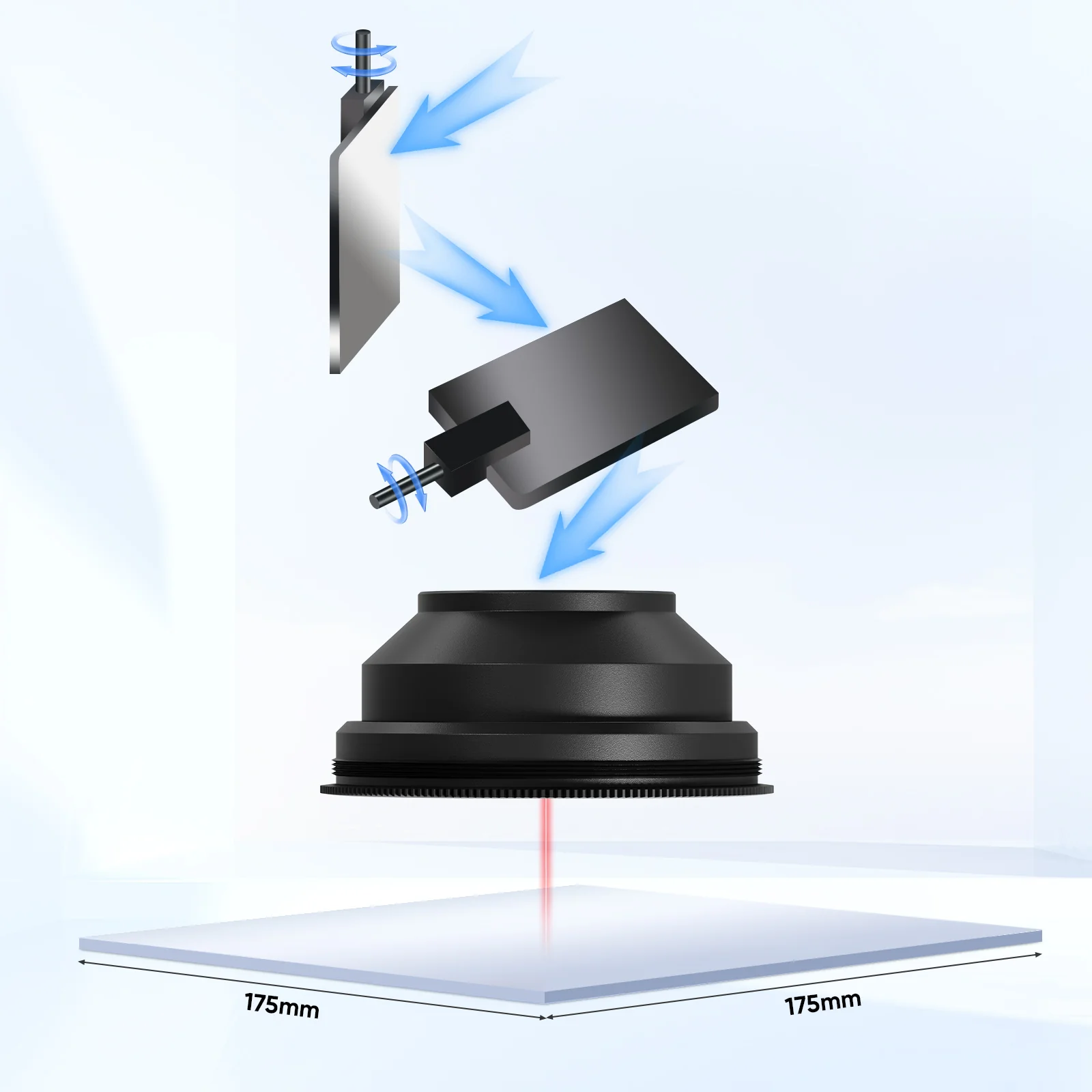 Monport F-theta M85 175mm*175mm Ersatzobjektiv für Faserlasergravierer - Image 8