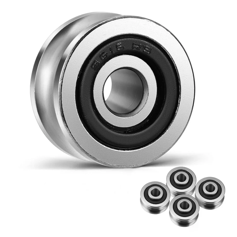 Monport Führungsschiene mit Kugellager, 4 Stück für 40W-150W CO₂-Lasergraviermaschine (5mm×17mm×8mm)