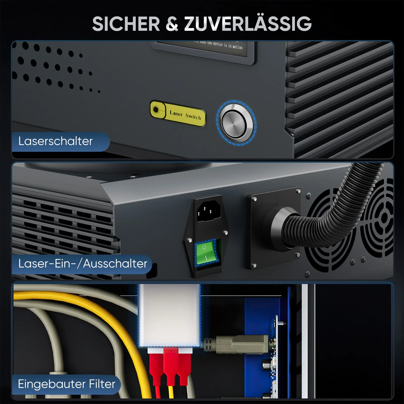 Monport GA Verbesserte 100W Integrierte MOPA Faserlasergravierer & Markiermaschinen mit Autofokus - Image 10