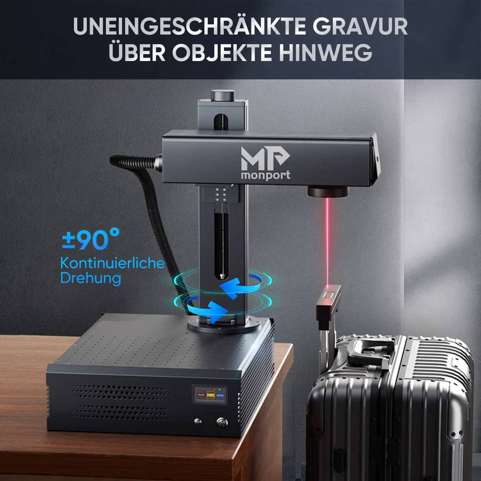 Monport GA Verbesserte 100W Integrierte MOPA Faserlasergravierer & Markiermaschinen mit Autofokus - Image 11