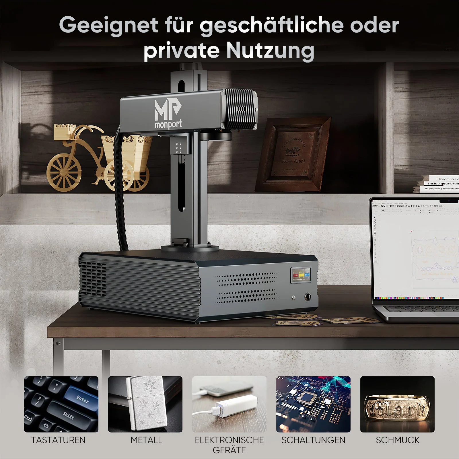Monport GA Verbesserte 100W Integrierte MOPA Faserlasergravierer & Markiermaschinen mit Autofokus - Image 14