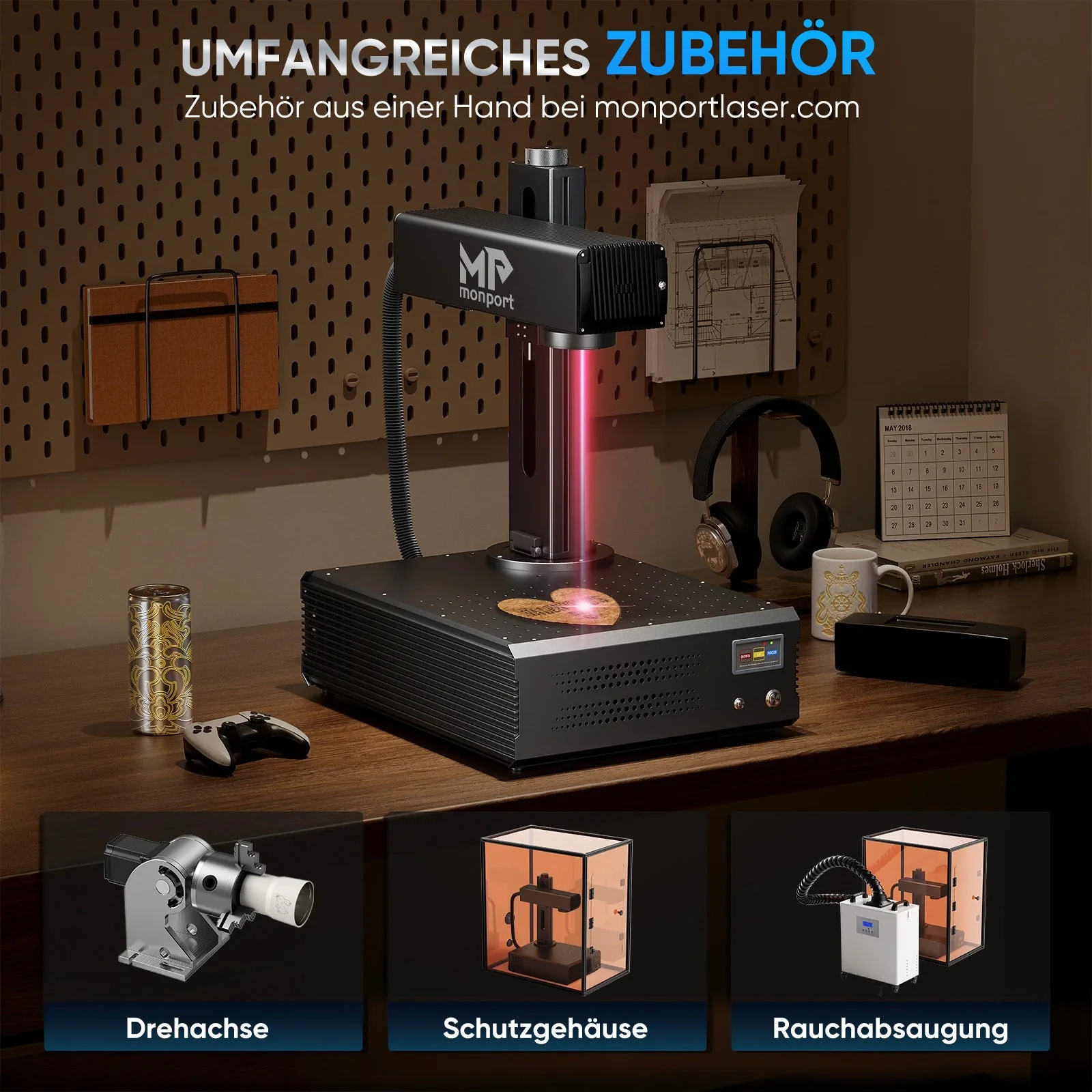 Monport GA Verbesserte 100W Integrierte MOPA Faserlasergravierer & Markiermaschinen mit Autofokus - Image 15