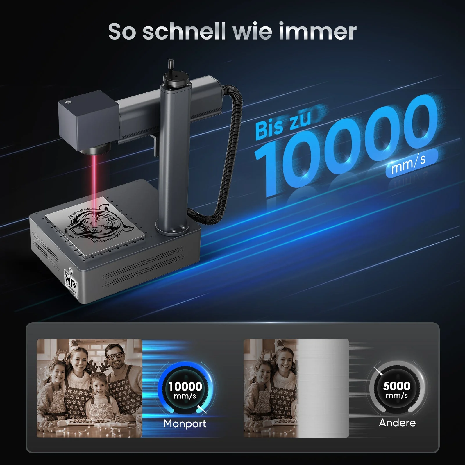 Monport GM 30W Integrierte Faser-Lasergravier- und Markiermaschine - Image 3