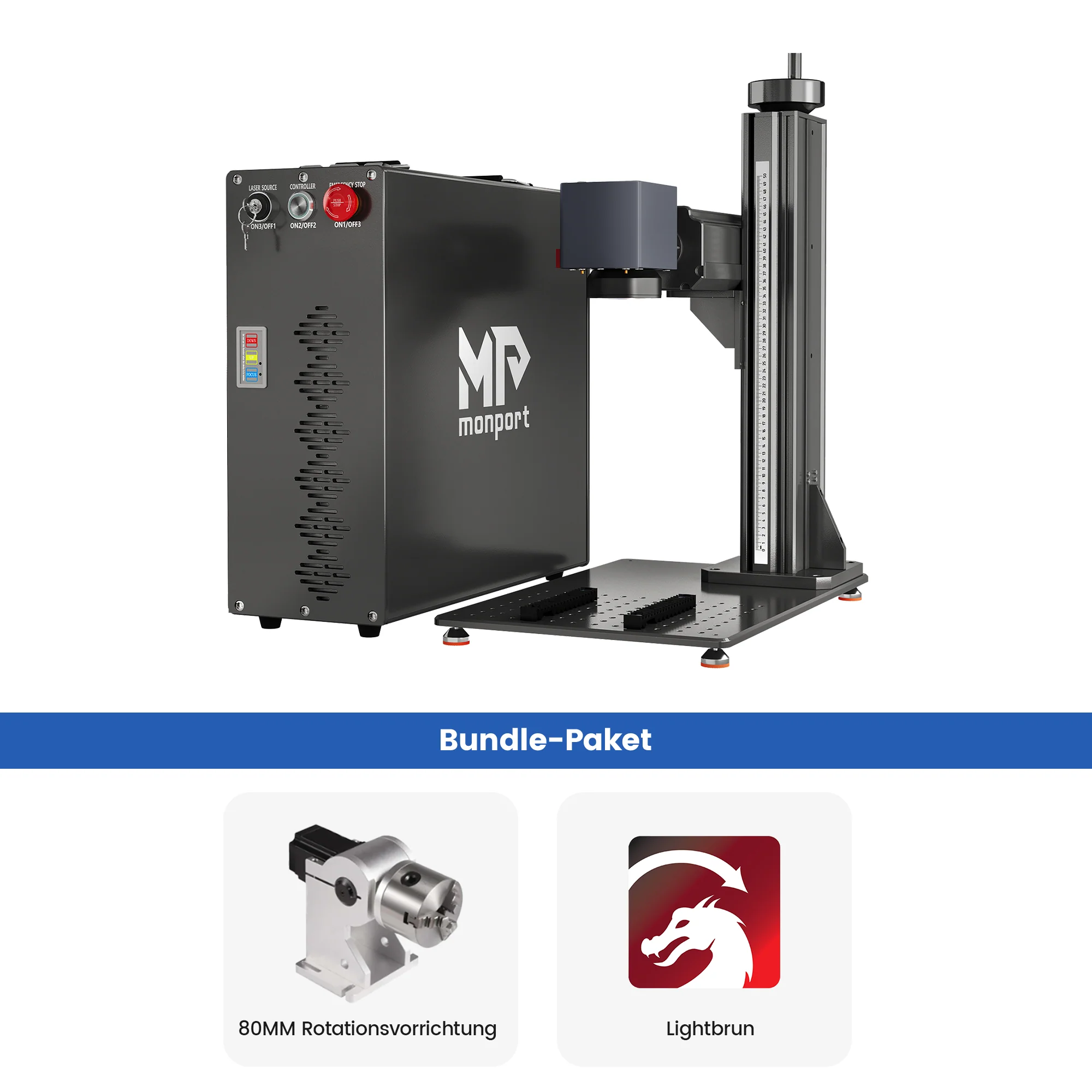 Monport GT 200W Split MOPA & Autofokus-Faserlaser-Gravierer & Farbemarkierungsmaschine - Image 36