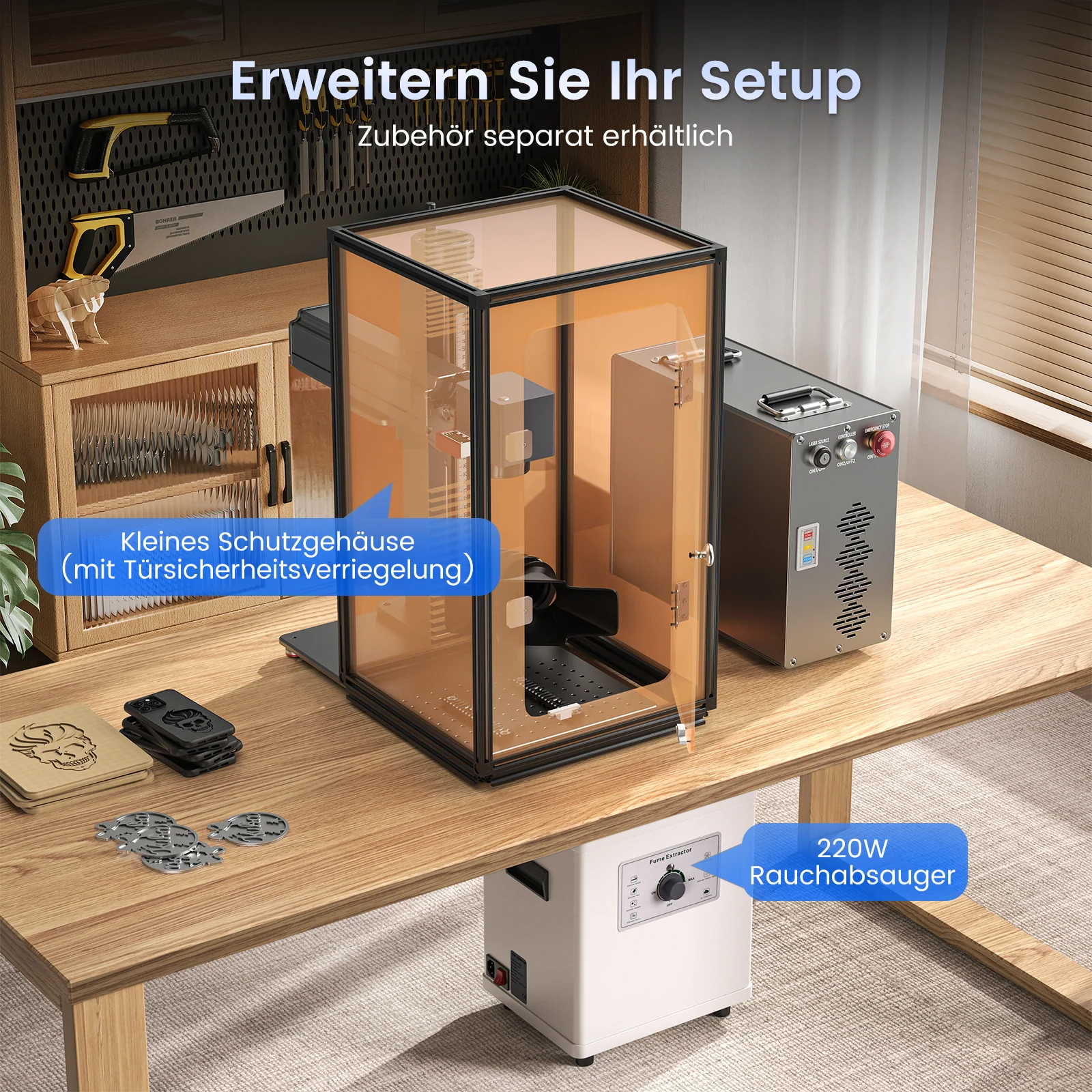 Monport GT 30W Getrennter Faserlaser-Gravier- und Markiermaschine mit Autofokus (150 mm × 150 mm) – Gerät - Image 15