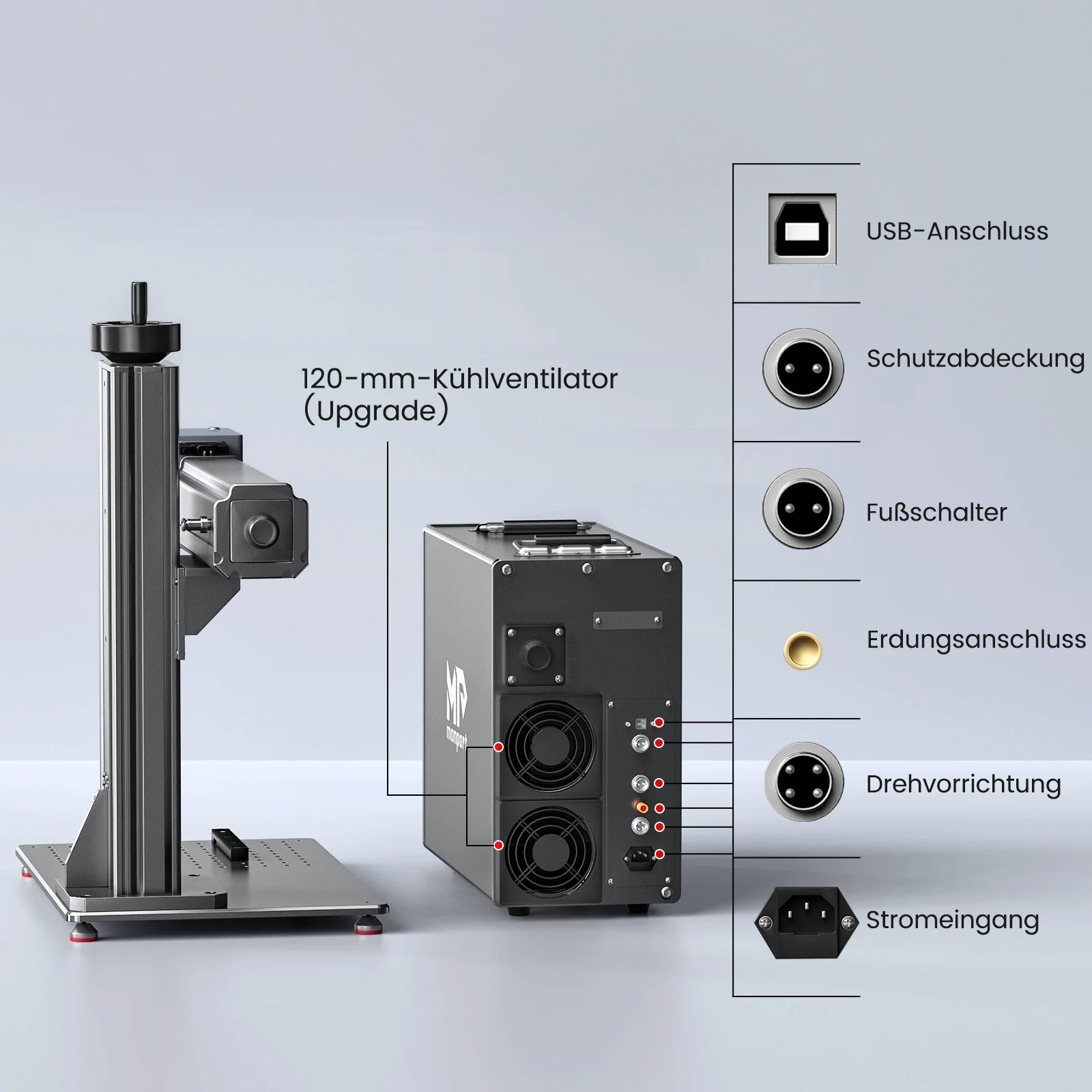 Monport GT 30W Getrennter Faserlaser-Gravier- und Markiermaschine mit Autofokus (150 mm × 150 mm) – Gerät - Image 20