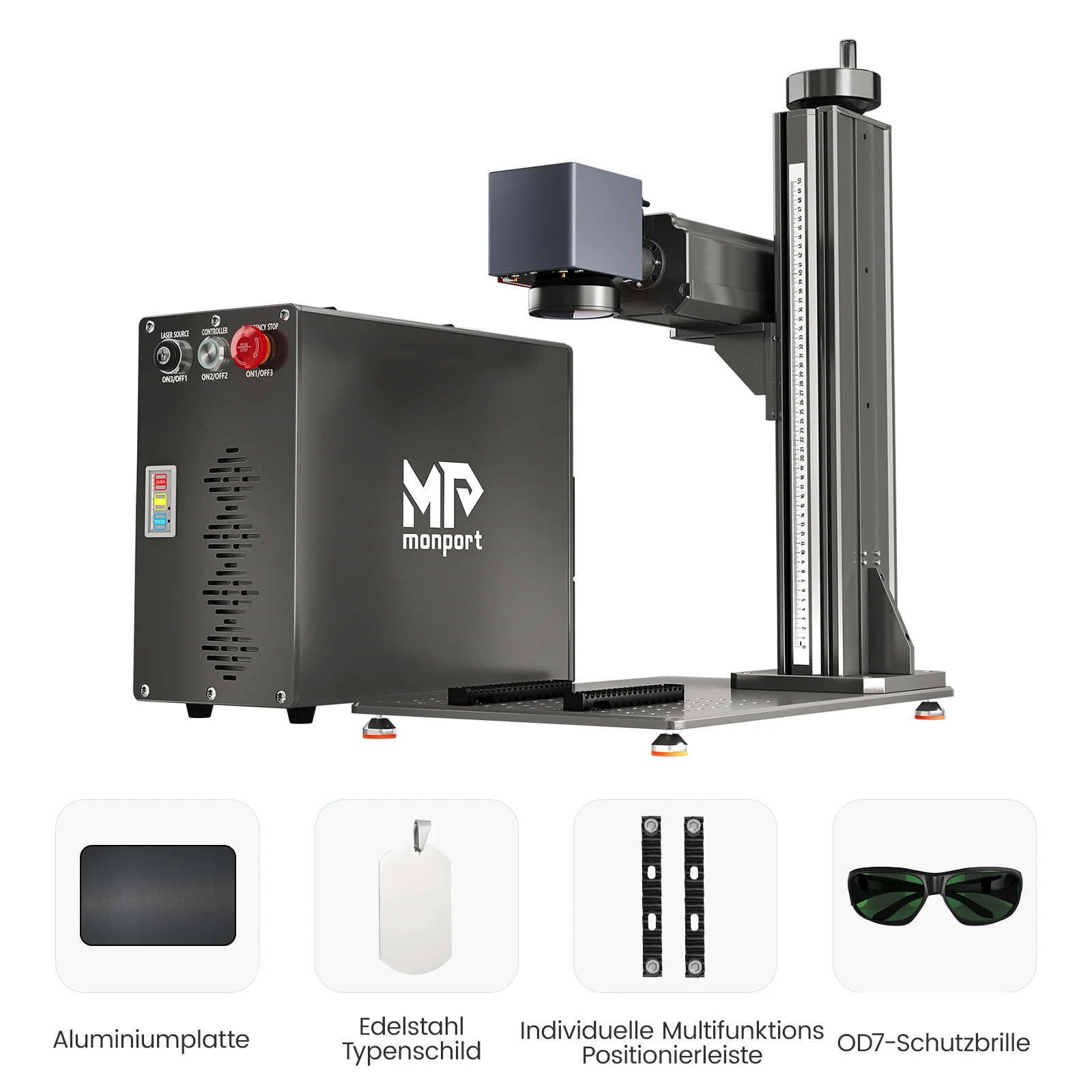 Monport GT 30W Getrennter Faserlaser-Gravier- und Markiermaschine mit Autofokus (150 mm × 150 mm) – Gerät - Image 21