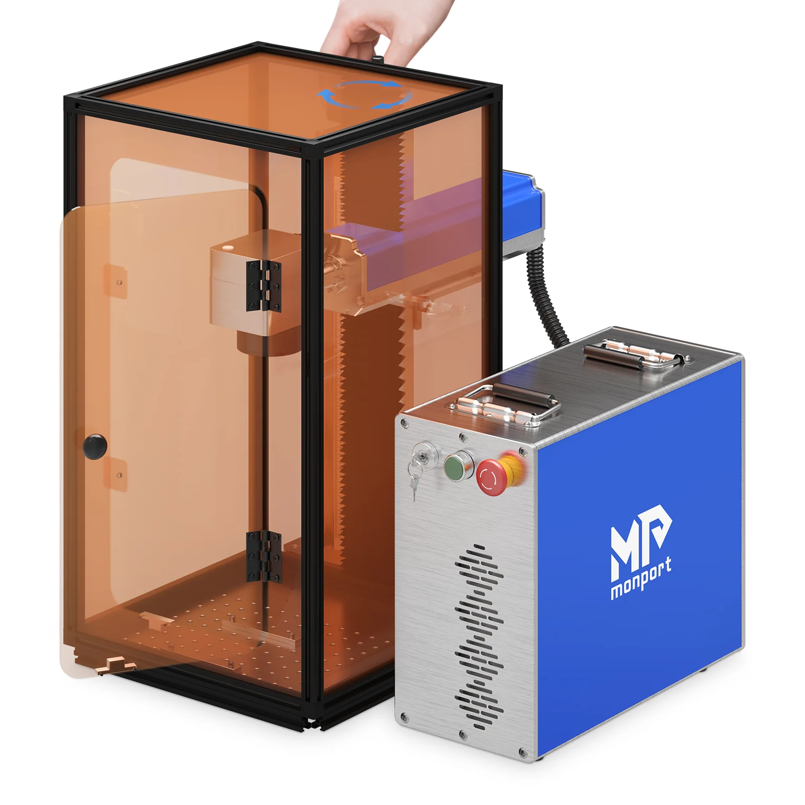 Monport Lasergravur-Gehäuse für GT & GPro Faserlaser (mit Türschutzschalter) - Image 3