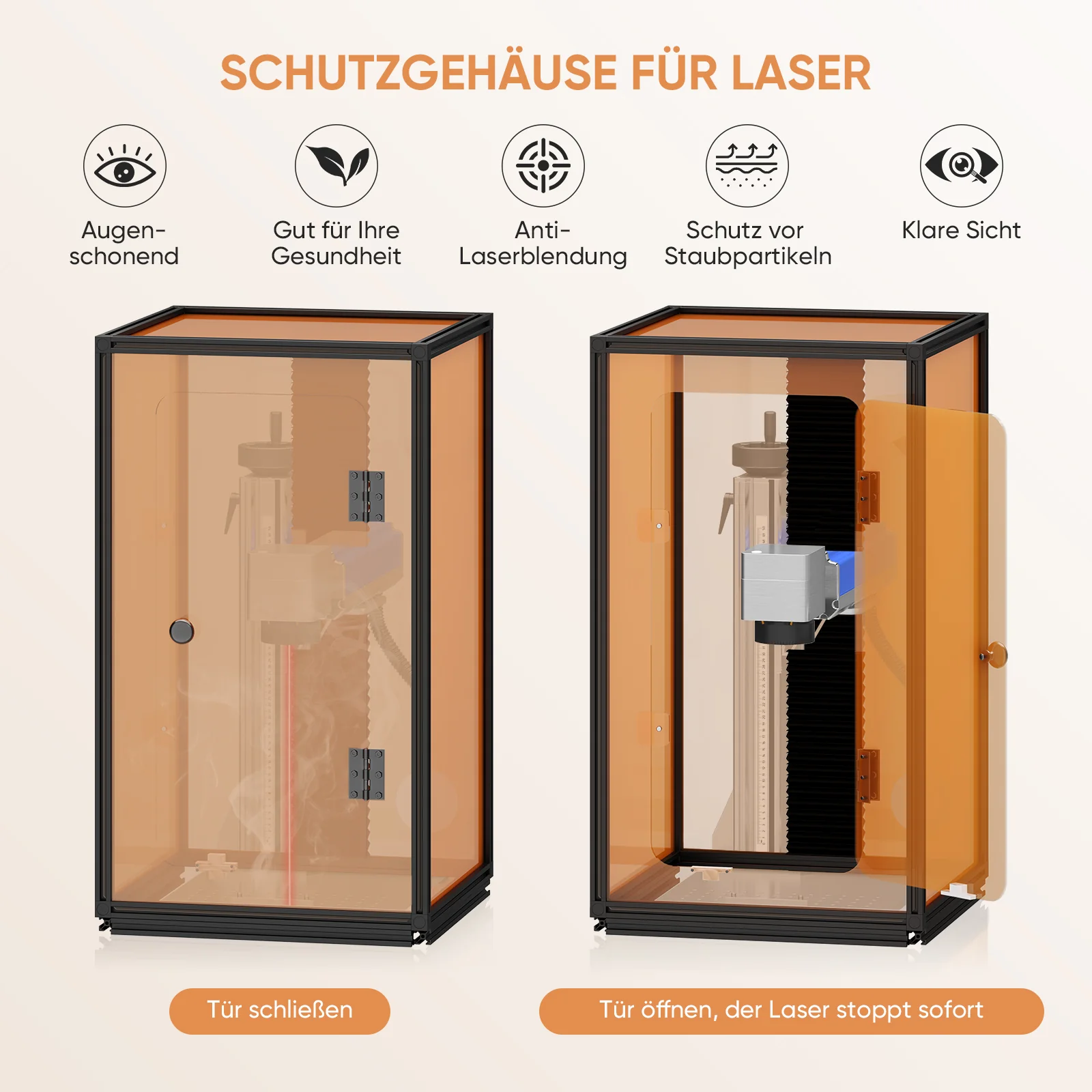 Monport Lasergravur-Gehäuse für GT & GPro Faserlaser (mit Türschutzschalter) - Image 5