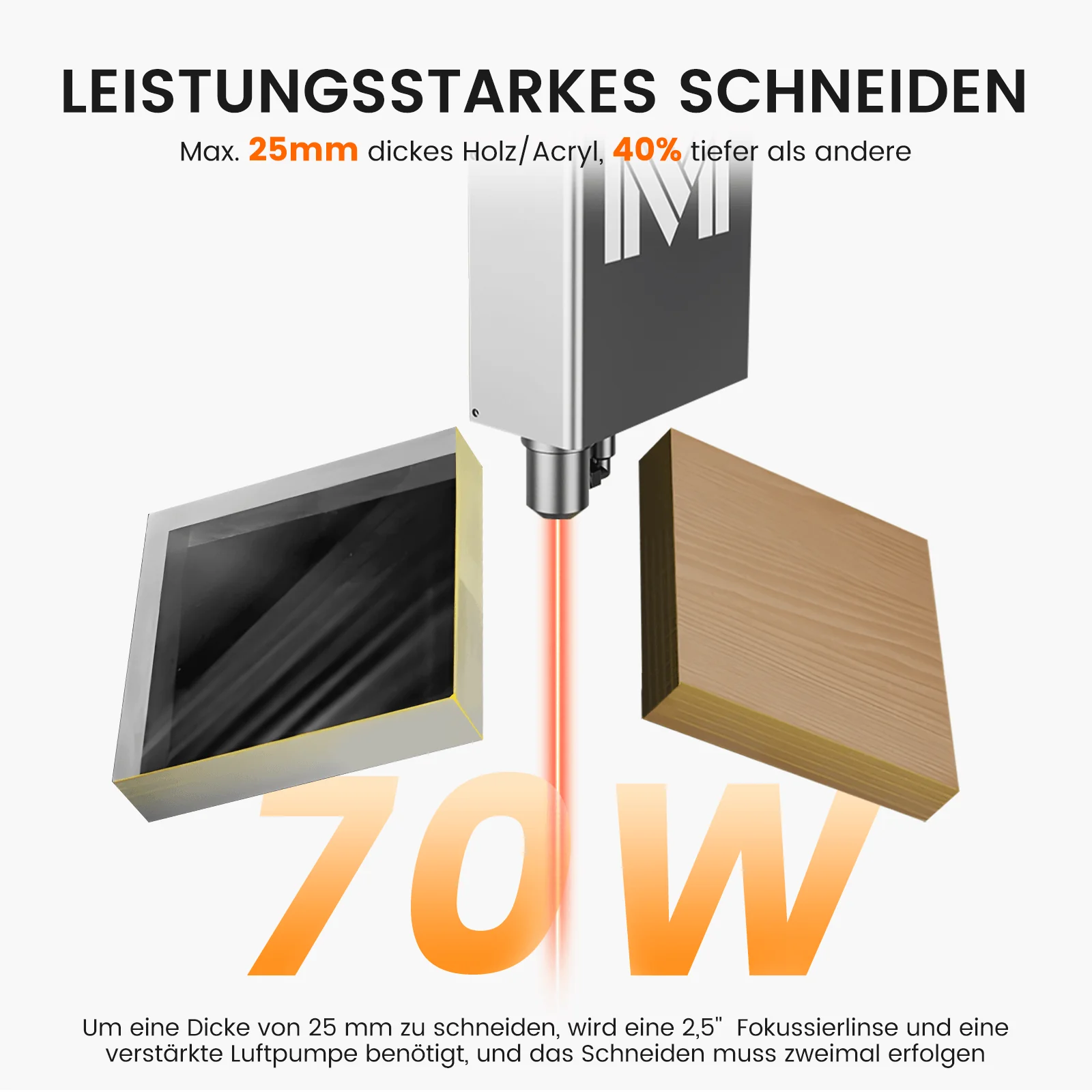 Monport MegaS – Upgrade der Mega-Serie: 70W CO₂ Lasergravier- und Schneidemaschine mit intelligenter Präzision - Image 21