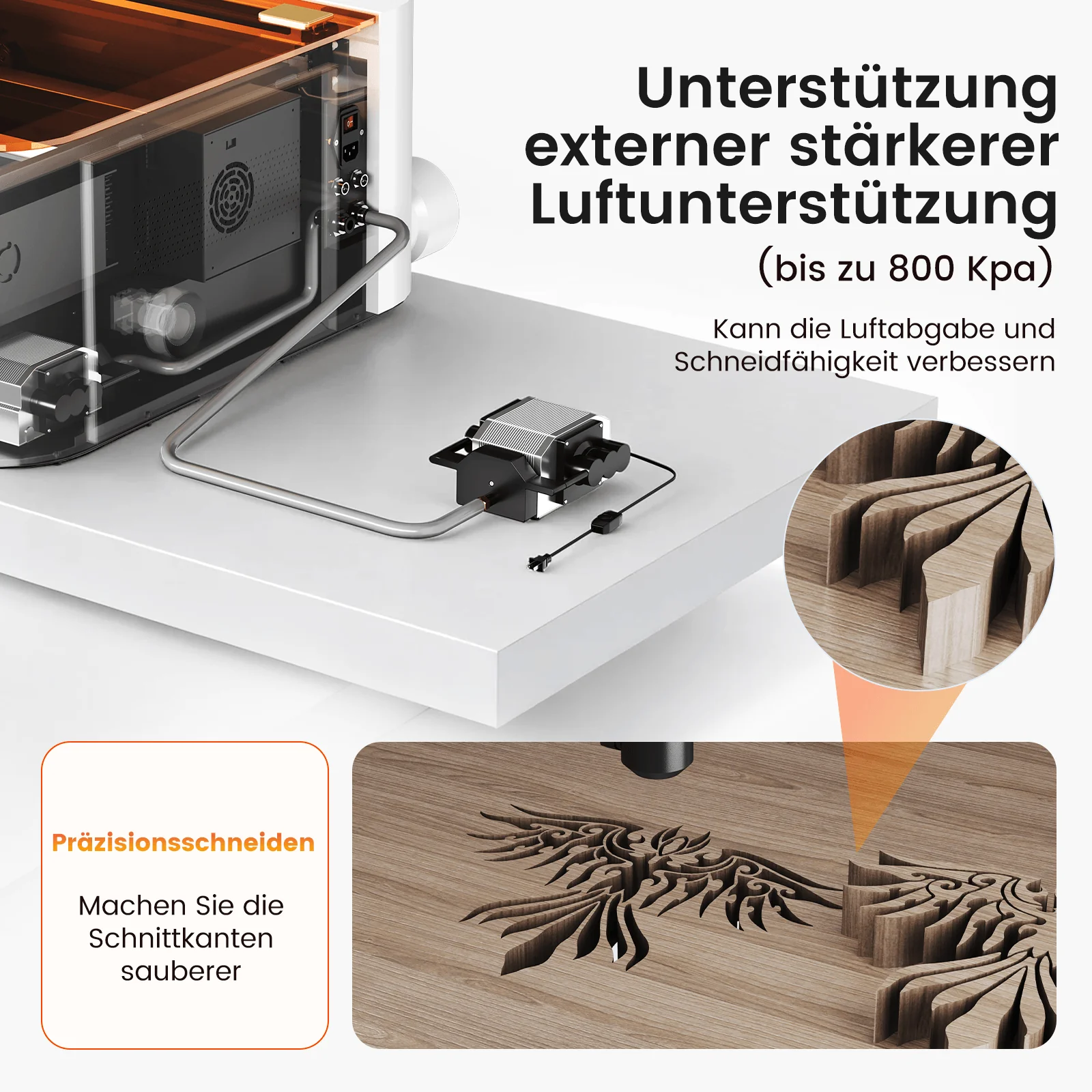 Monport MegaS – Upgrade der Mega-Serie: 70W CO₂ Lasergravier- und Schneidemaschine mit intelligenter Präzision - Image 7