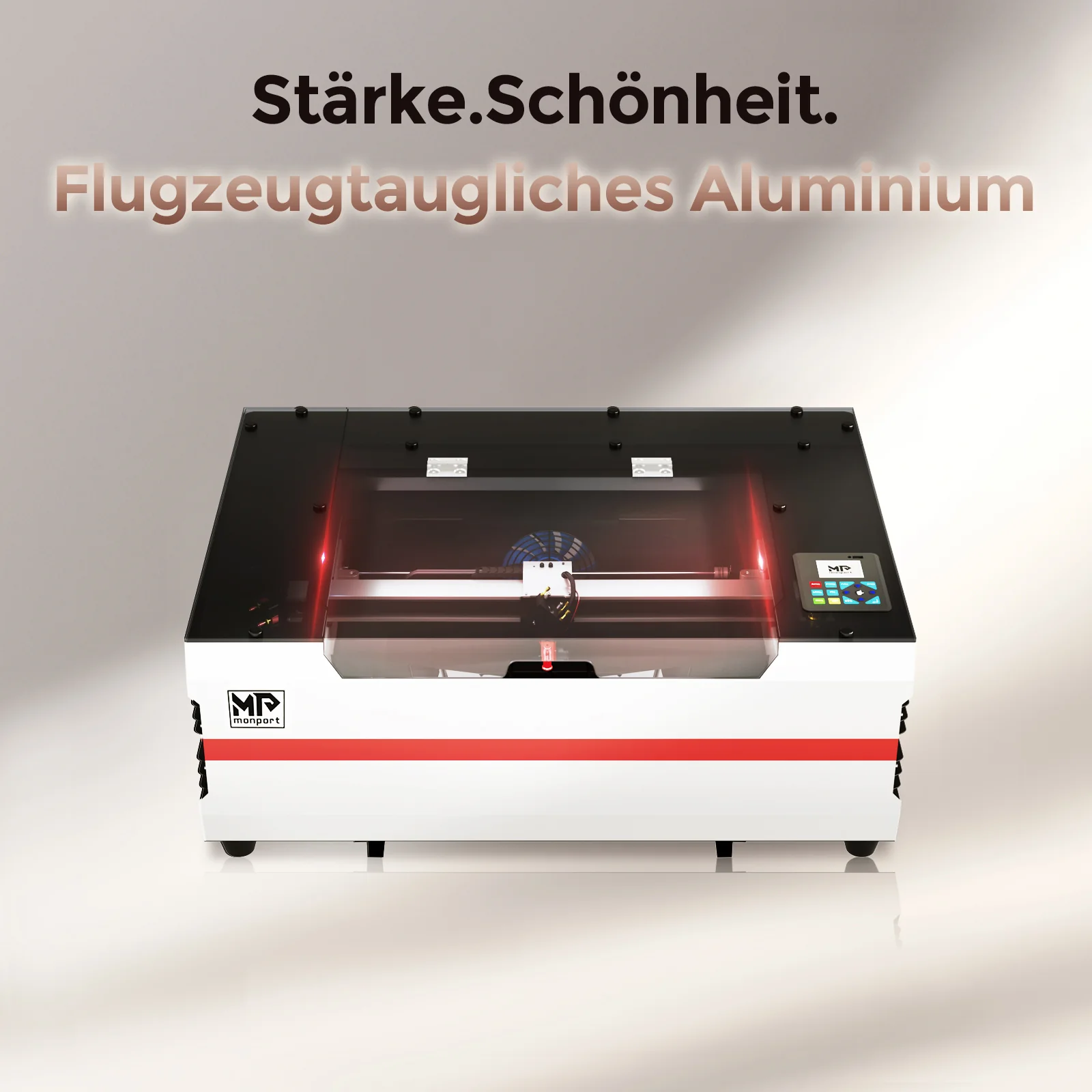 Monport Reno45 45W Desktop CO2-Lasergravierer und -schneider (16" x 12") mit brandneuem Assistierter Autofokus - Image 15