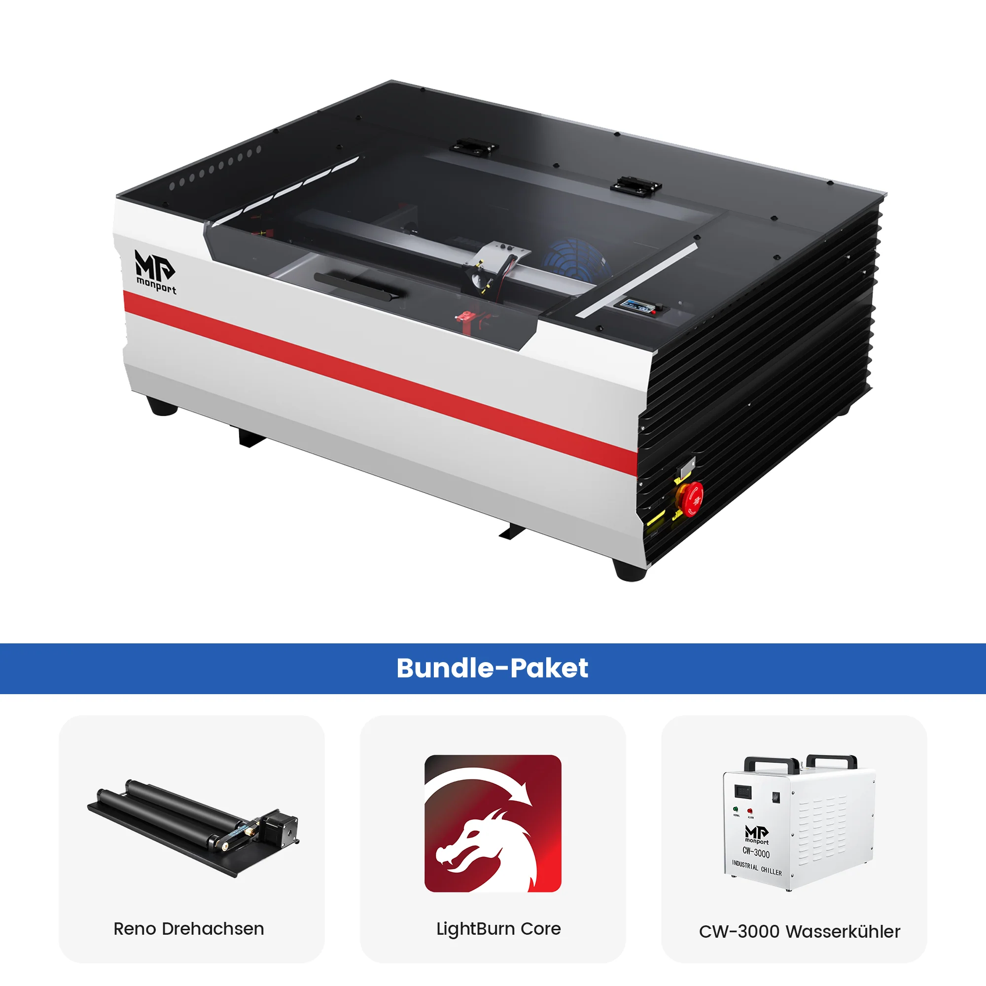 Monport Reno45 45W Desktop CO2-Lasergravierer und -schneider (16" x 12") mit brandneuem Assistierter Autofokus - Image 24