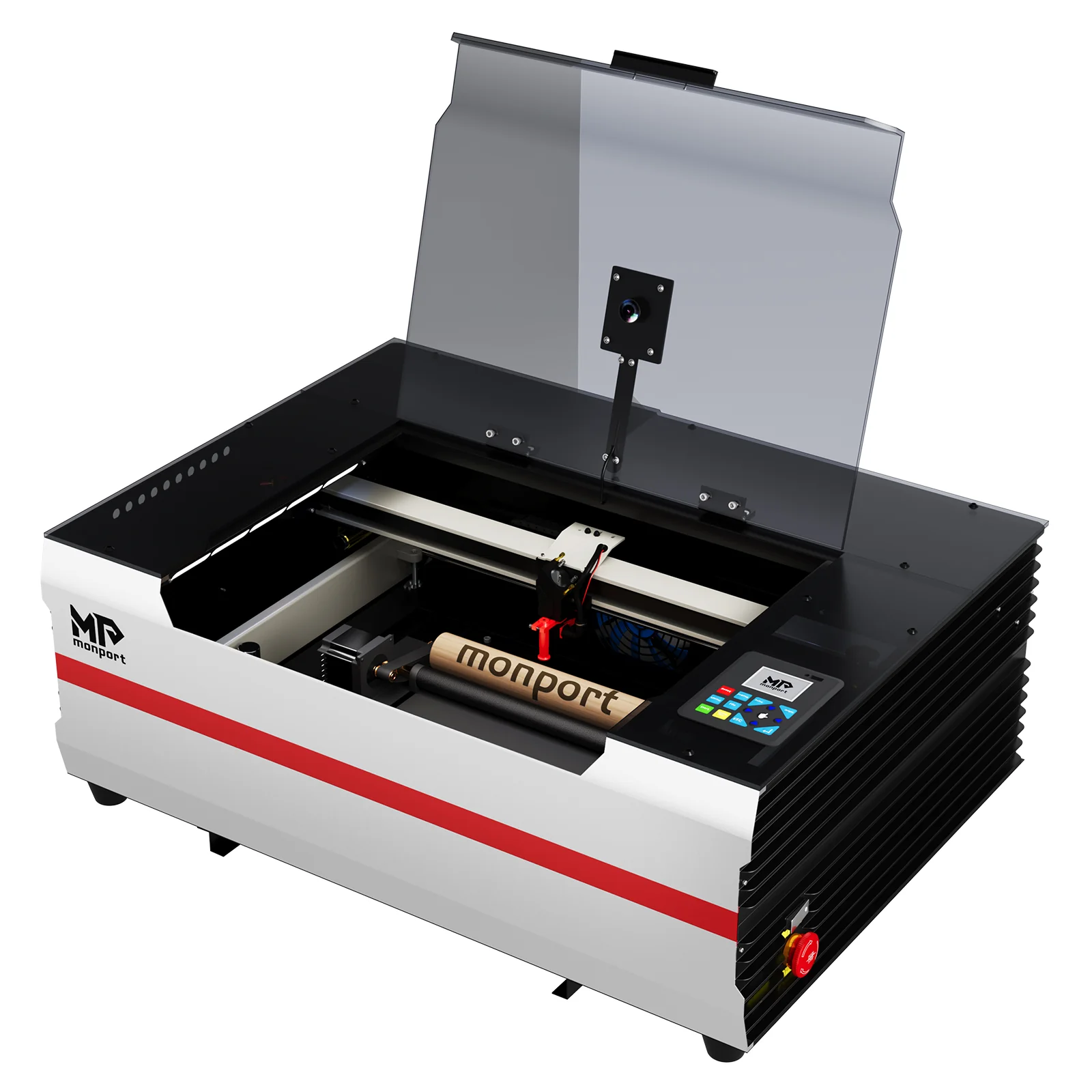 Monport Reno45 Pro Vision 45W Desktop CO2 Lasergravur- und Schneidemaschine (16" x 12") mit 8MP HD-Kamera und magnetischer Autofokus-Unterstützung - Image 14