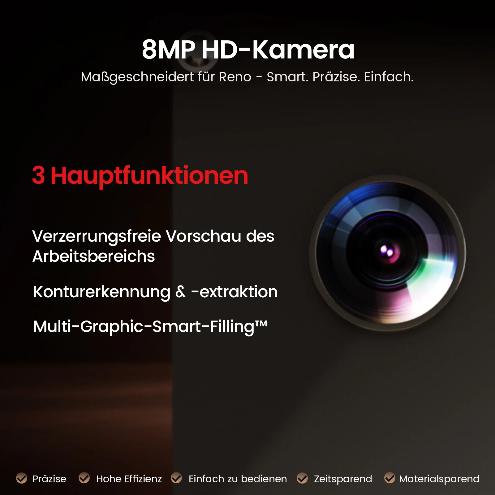 Monport Reno45 Pro Vision 45W Desktop CO2 Lasergravur- und Schneidemaschine (16" x 12") mit 8MP HD-Kamera und magnetischer Autofokus-Unterstützung - Image 5
