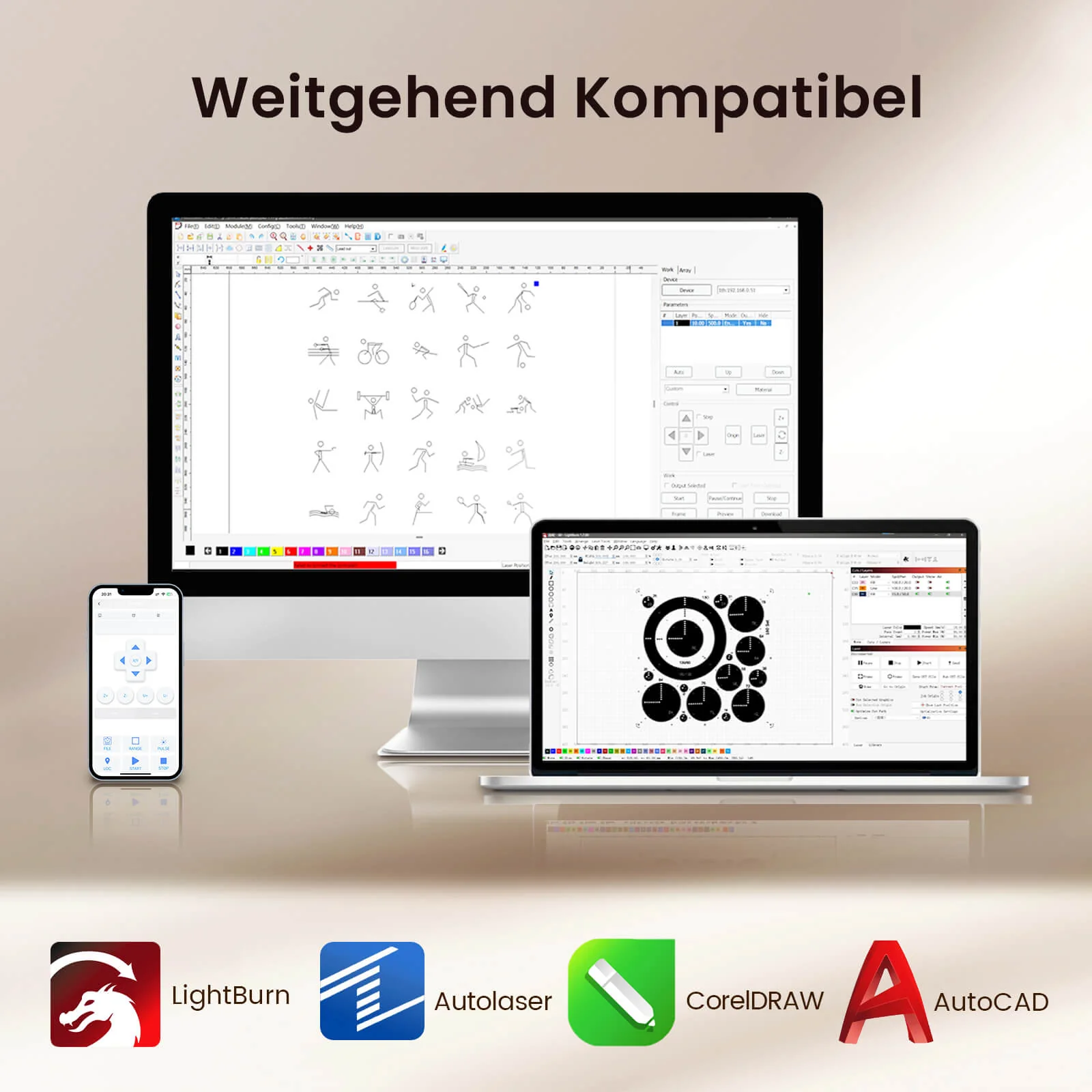 Monport Reno65 Pro 65W Desktop CO₂-Lasergravur- und Schneidemaschine (600×400 mm) mit DSP-Steuerung und magnetisch unterstütztem Fokus - Image 14